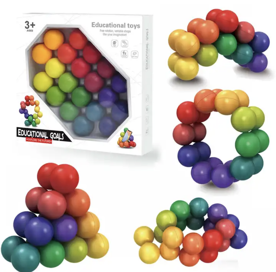 Sensory Fidget Toys for Kids. Autism Figette Ball Autistic ADHD Cool Dest Toy, Calm Down Travel Toy. For Kids 3-12 Years Old.