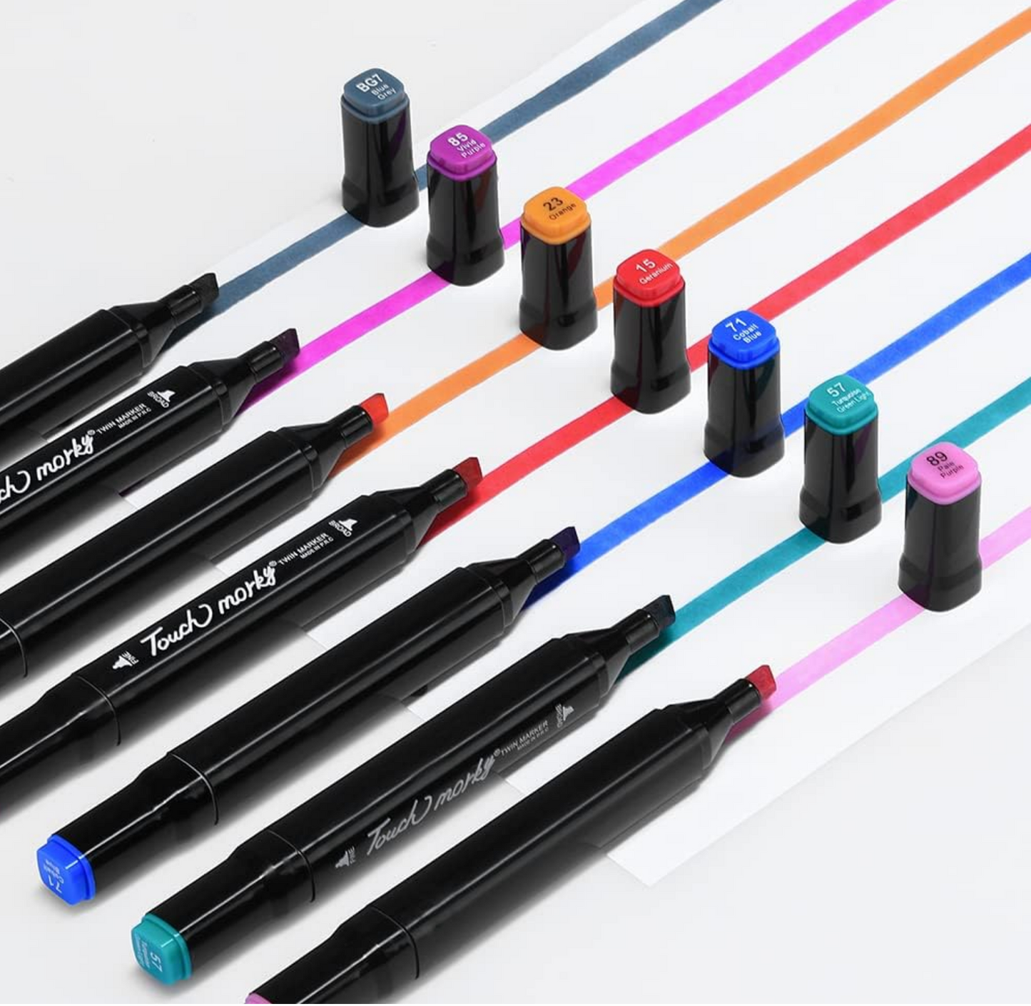100 Vibrant Colors. Double Head Alcohol Permanet Markets Art Pen for children and adults. Highlighter Sketch Markers for Coloring, Painting, Sketching or Drawing.