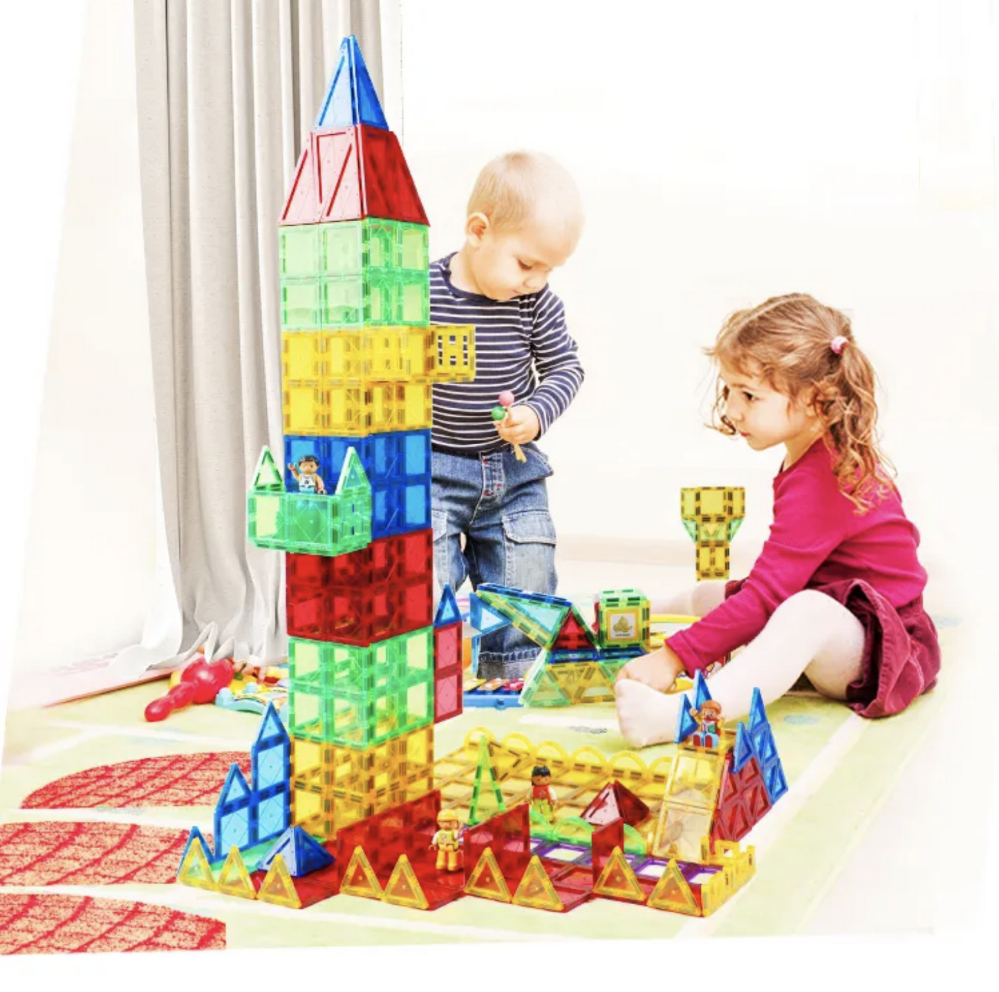 Educationl Magnetic Building Blocks Tiles.