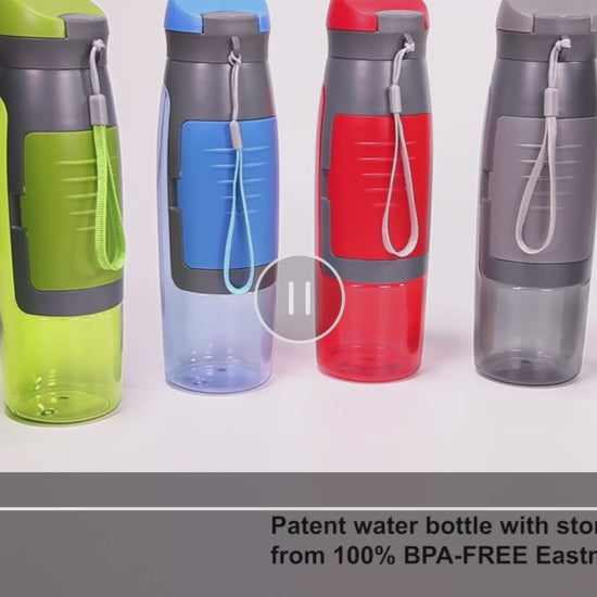 Sport Plastic Drinking Water Bottle with Card Storage.  