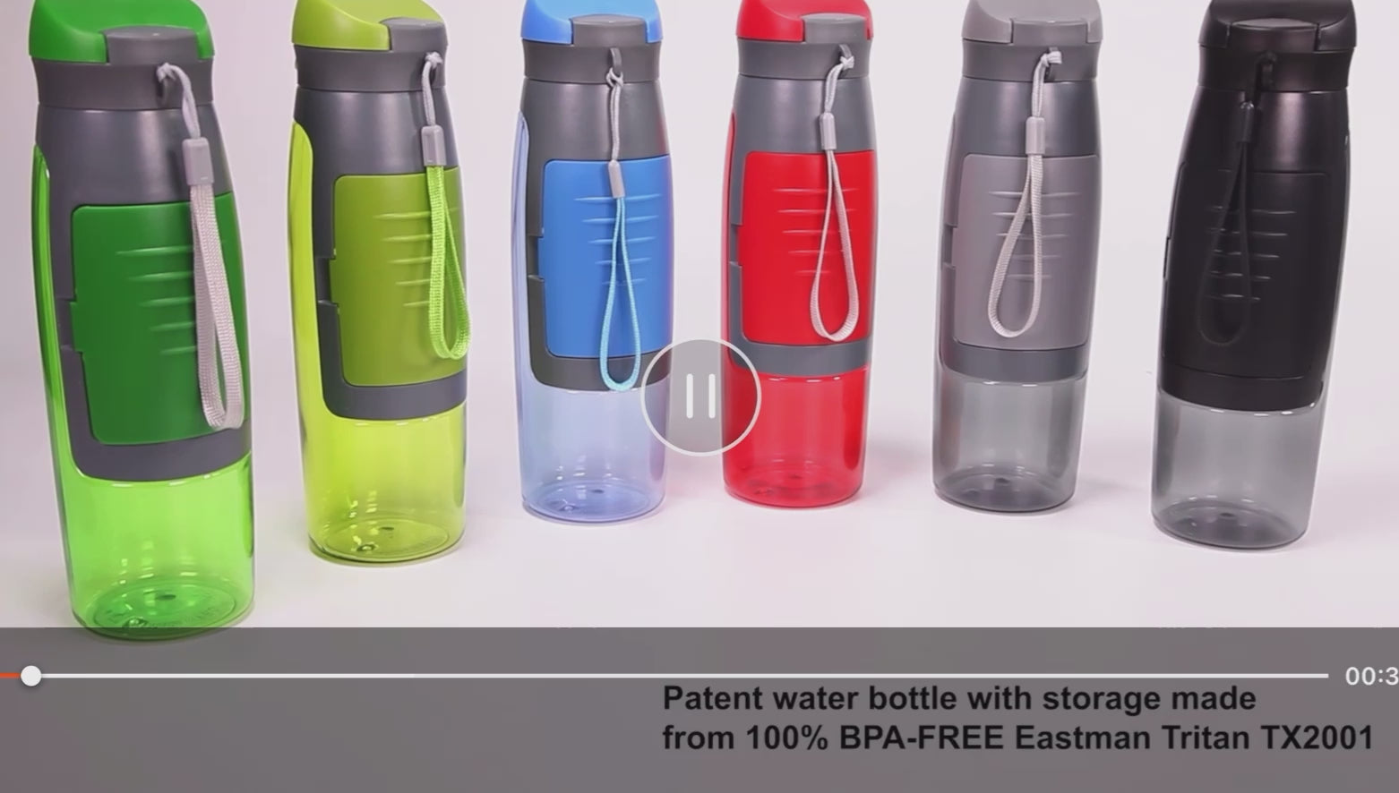 Sport Plastic Drinking Water Bottle with Card Storage.  